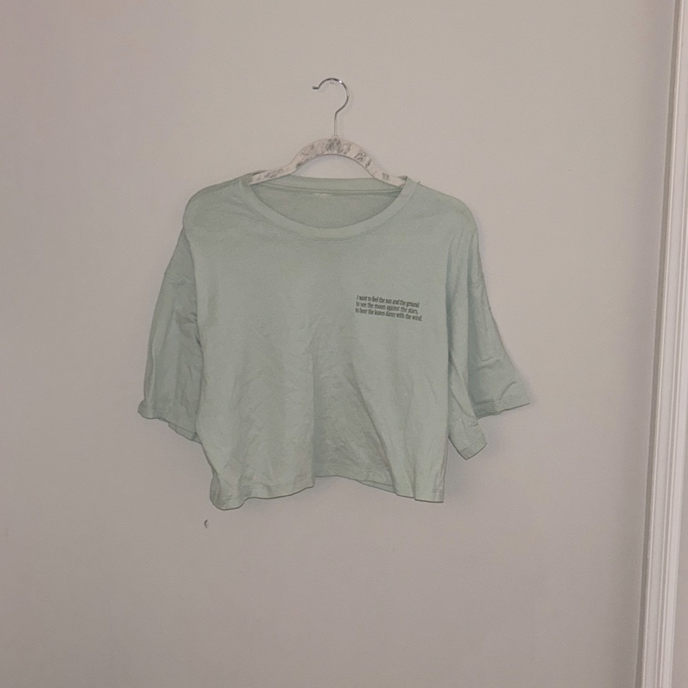 Mint green cropped t-shirt